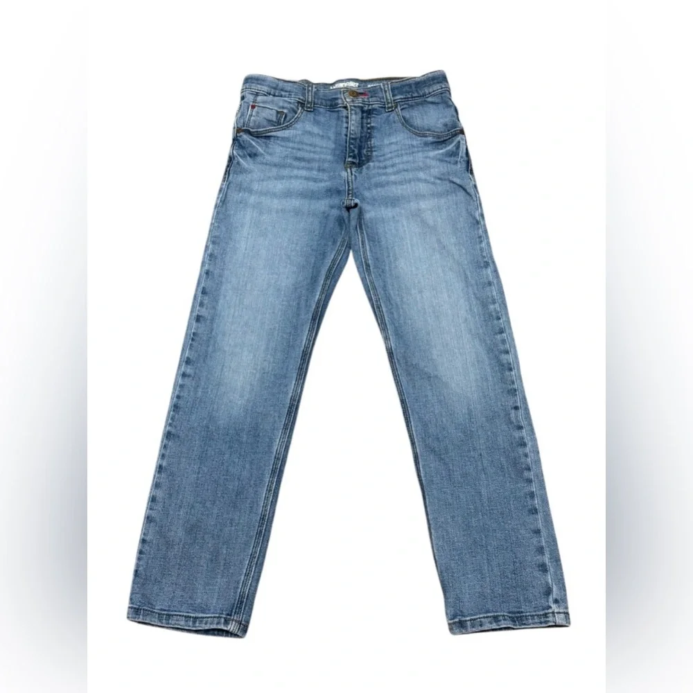 Wrangler Blue Denim Jeans regular taper, for boy, size 10, color blue - Picture 2 of 4